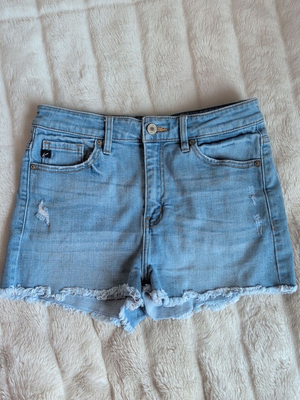 KanCan High Rise Denim 2" Cutoff Stretch Shorts Sz Small